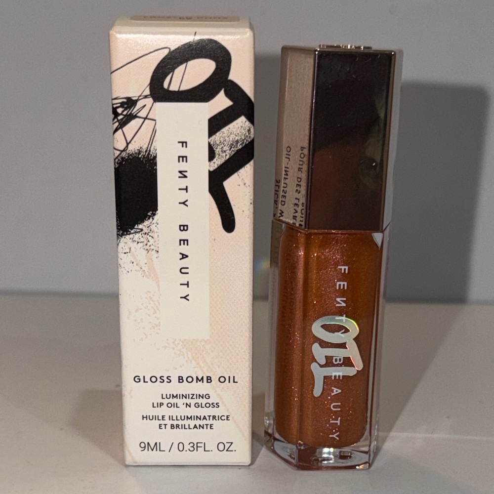 Fenty Beauty Gloss Bomb Oil in FRO$TED BUNZ 05 (Amber Gold) F/S NEW IN BOX! - Picture 10 of 14